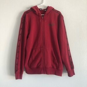 PUMA Rebel Tape Zip Through Hoodie red size large
